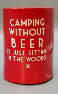 SITTING IN THE WOODS BEER KOOZIE